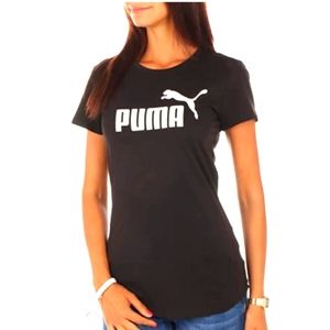 (M)🐈‍⬛PUMA🐈‍⬛Puma  Black w/ White Logo Tee
